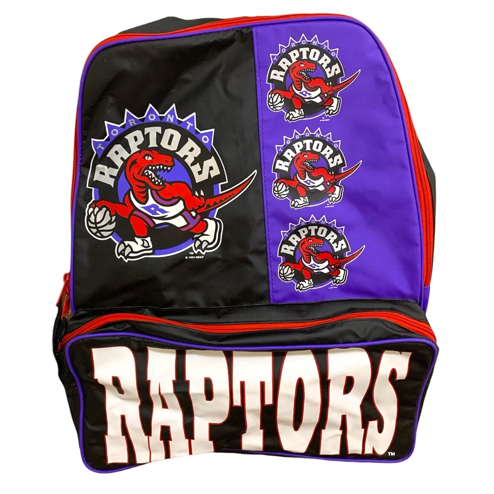 Vintage 1994 Toronto Raptors Backpack School Bag MINT Condition NBA Basketball